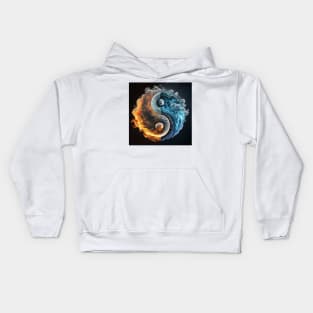 Yin Yang - Fire and Water Kids Hoodie